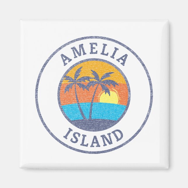 Amelia Island, Florida im klassischen Stil Magnet (Vorne)