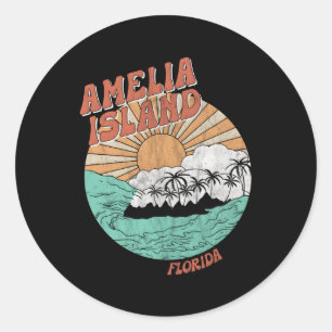 Amelia Island Florida Palm Trees Fl Runder Aufkleber