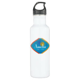 Amelia Island, Florida Retro Mitte Jahrhundert Sti Edelstahlflasche