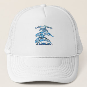 Amelia Island Florida Urlaub Tribal Dolphins Truckerkappe