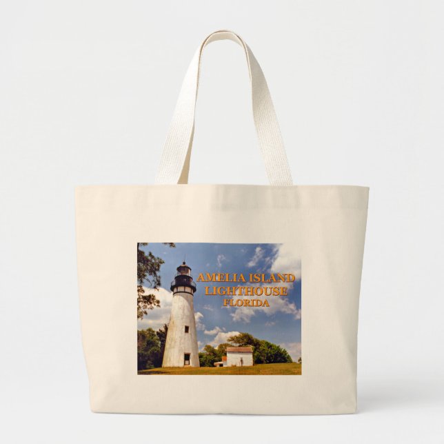 Amelia Island Lighthouse, Florida Jumbo Tote Bag Stoffbeutel (Vorne)