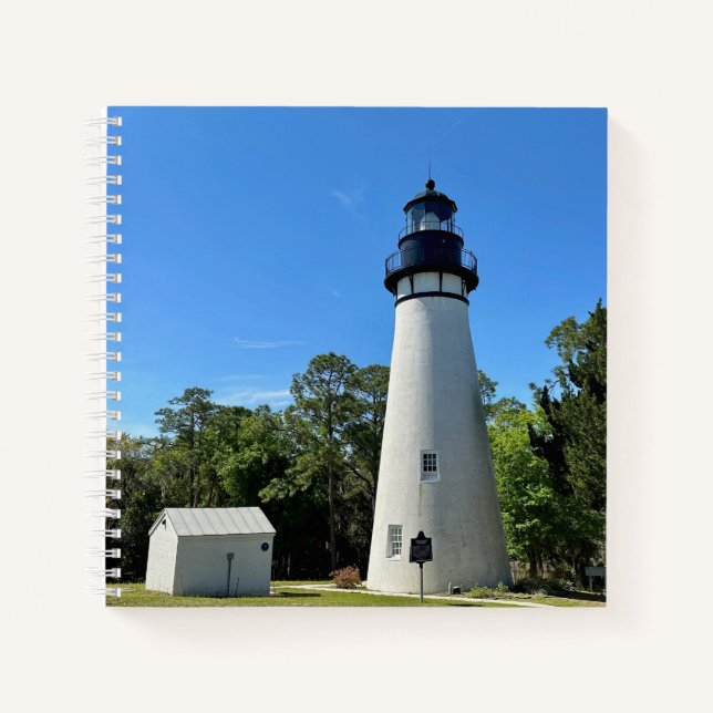 Amelia Island Lighthouse Notebook Notizbuch (Vorderseite)