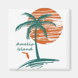 Amelia Island Palm Tree Magnet