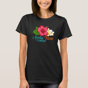 Amelia Island Urlaub Florida Tropischer Hibiskus F T-Shirt