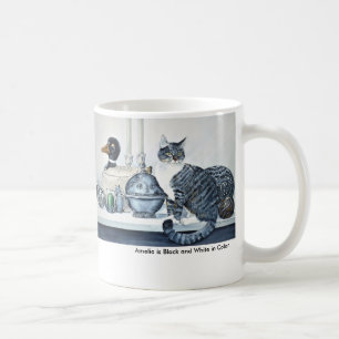 Amelia ist in der FarbTasse Schwarzweiss Kaffeetasse