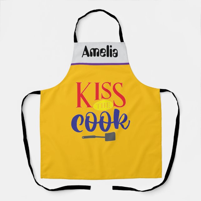 Amelia küsst den Koch Schürze (Vorderseite)