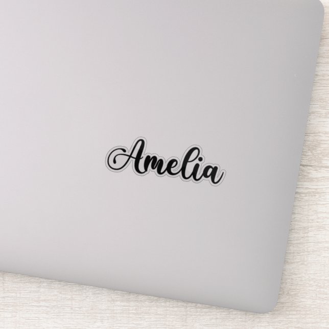 Amelia Name - Handgeschriebene Kalligrafie Aufkleber (Detail)