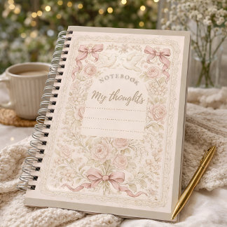 Amelia Notizbuch - Florales Spiralnotizbuch