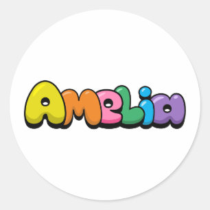 Amelia Runder Aufkleber