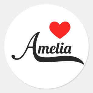 Amelia Runder Aufkleber