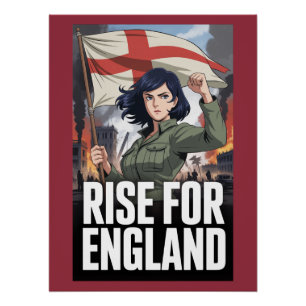Amelia UK England Patriotische St George-Flagge Poster