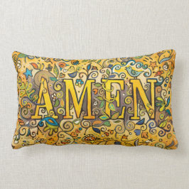 AMEN dekoratives lumbales mit Blumenkissen Lendenkissen