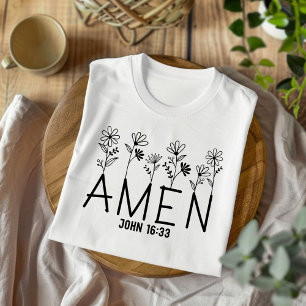 Amen für Frauen und Kinder Christlicher T - Shirt