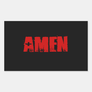 Amen Rechteckiger Aufkleber