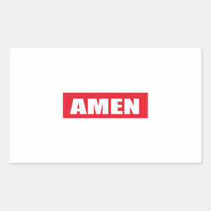 Amen Rechteckiger Aufkleber
