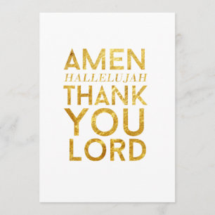 Amen seigneur Desk Card de Merci d'alléluia