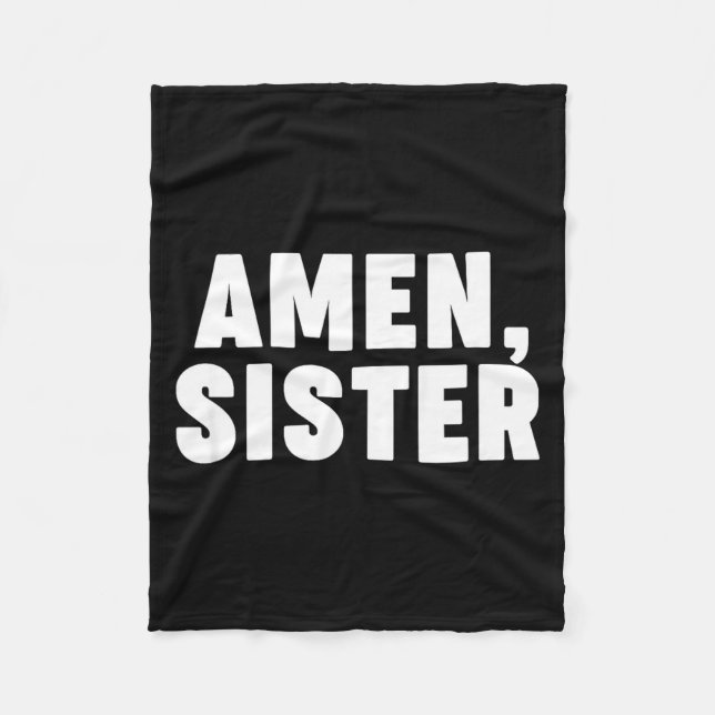 Amen Sister  Fleecedecke (Vorderseite)
