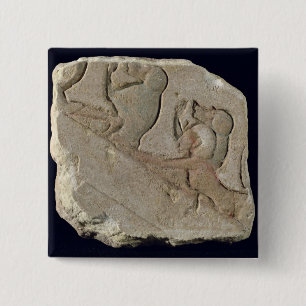 Amenophis IV mit Pavianen, neues Königreich Button