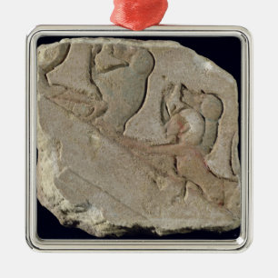 Amenophis IV mit Pavianen, neues Königreich Ornament Aus Metall