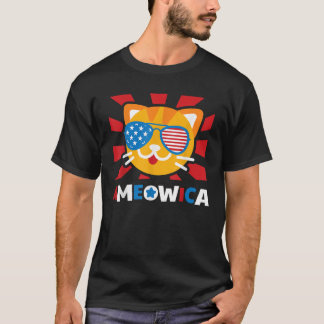 Ameowica America Cat Funny 4. Juli unabhängig T-Shirt