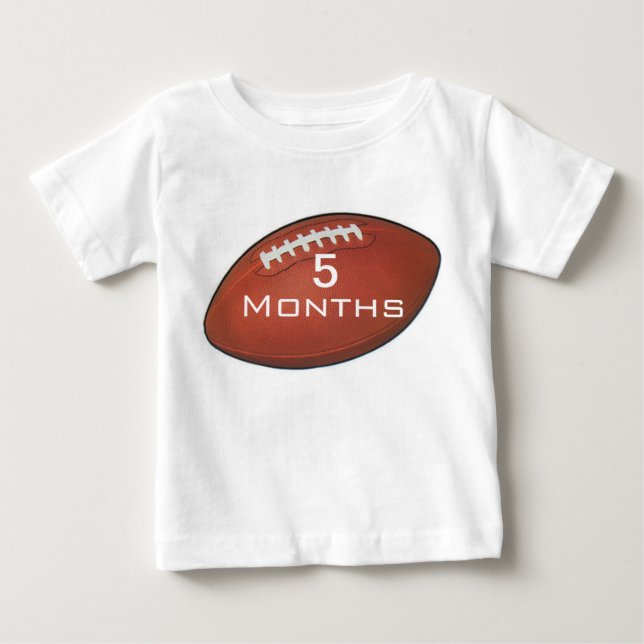 Amer-Fußball 5 Monats-Baby-Shirt für Baby-Bilder Baby T-shirt (Vorderseite)
