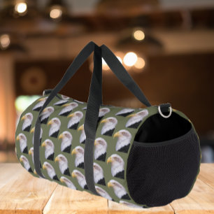 Amercian Bald Eagle Head Pattern Duffle Bag