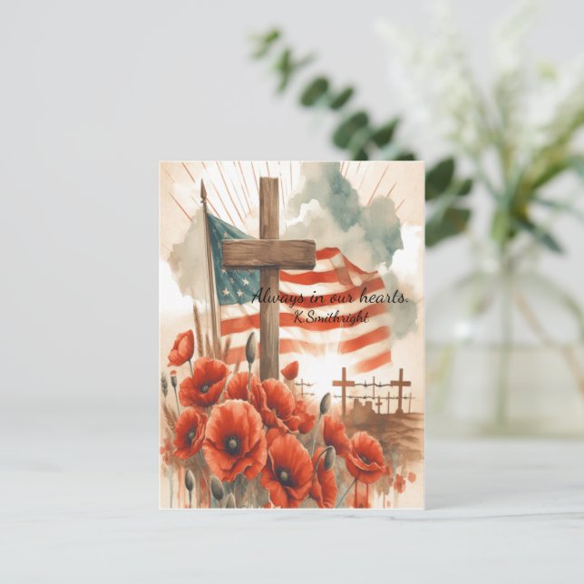 Ameriana Cross in Bloom Feiertagspostkarte (Stehend Vorderseite)