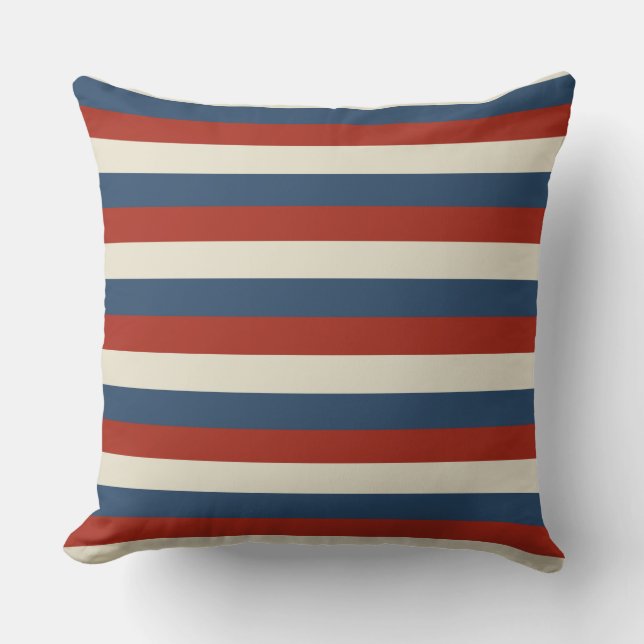 Ameriana Stripes - Klassisches Throw Kissen (Vorderseite)