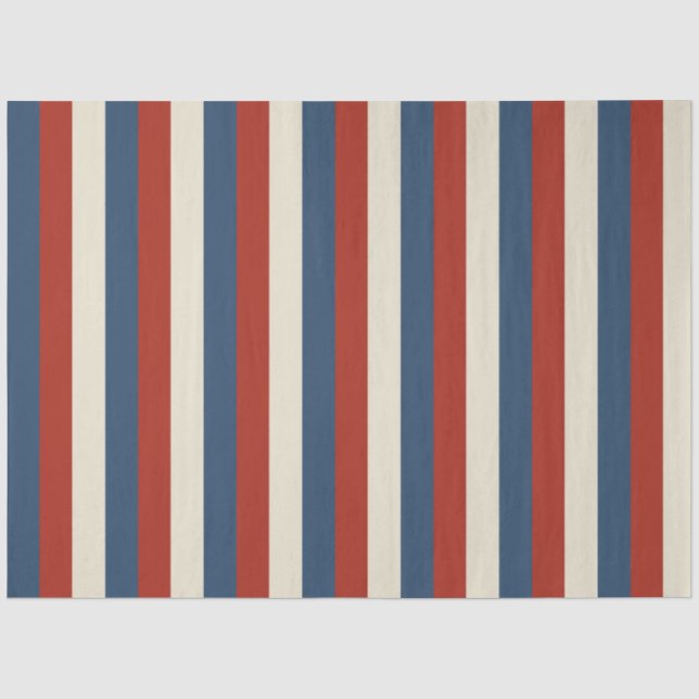 Ameriana Stripes - Patriotisches Gewebepapier Seidenpapier (Vorderseite)