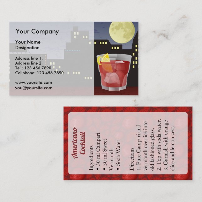 Ameriano Business Card Visitenkarte (Vorne/Hinten)