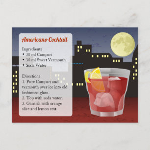 Ameriano-Rezept-Karte Postkarte
