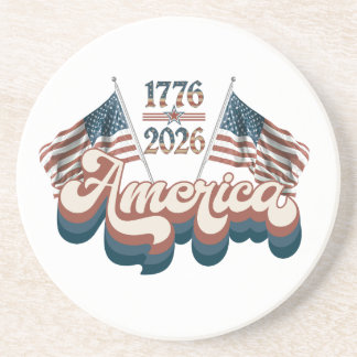 America 1776–2026, Patriotic, USA 250 Years Getränkeuntersetzer