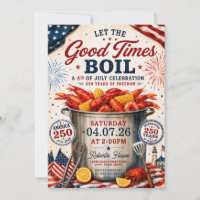 America 250 4. Juli Meeresfrüchte-Eintopf-Einladun