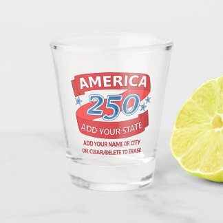 America 250 Add State Independence Day Keepsake Schnapsglas