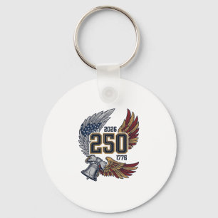 America 250 Adlerflügel 2026 Patriotisches Design_ Schlüsselanhänger