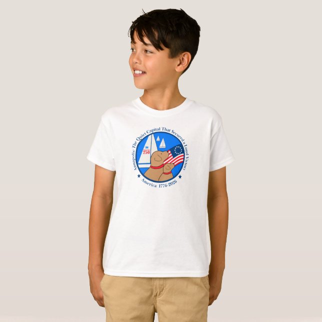 America 250 Annapolis Edition Boys Short Sleeve T-Shirt (Vorne ganz)