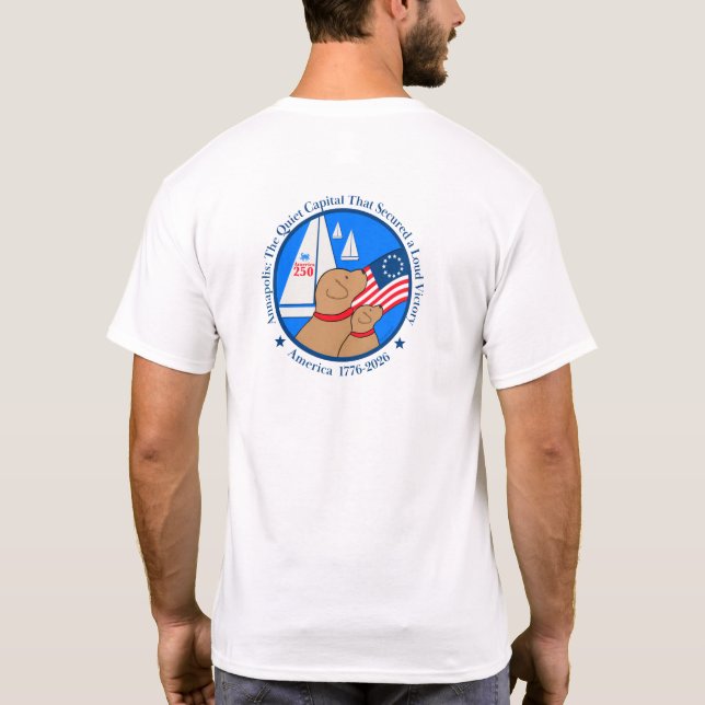 America 250 Annapolis Edition Men Short Sleeve T-Shirt (Rückseite)