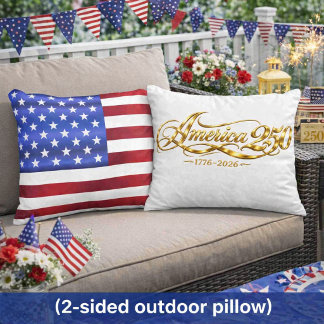 America 250 Anniversary Patriotic Outdoor Kissen Für Draußen