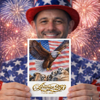 America 250 Anniversary USA Birthday Postcard Postkarte