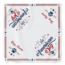 America 250 Bandana pour chien personnalisé et pat
