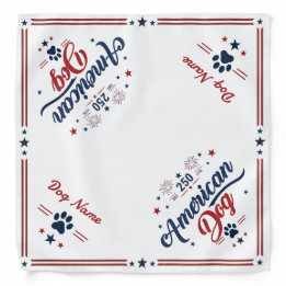 America 250 Bandana pour chien personnalisé et pat