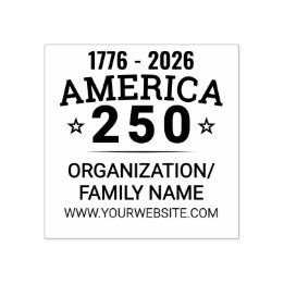 America 250 Custom Family Organisation Business Gummistempel