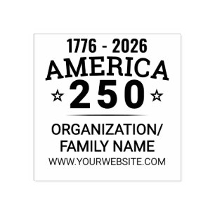 America 250 Custom Family Organisation Business Gummistempel