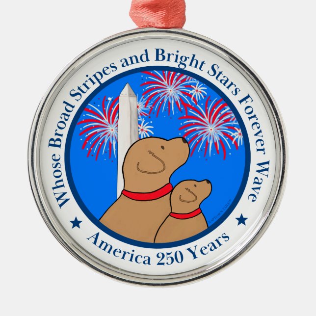 America 250 DC Edition Ornament Aus Metall (Vorne)