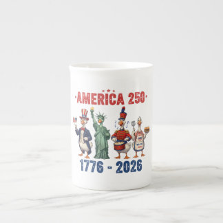 America 250 Dumme Gänse Lustiger Patriotischer Kaf Prozellantasse
