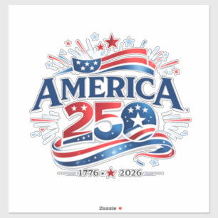 America 250 Feier 1776–2026 Jubiläum Aufkleber