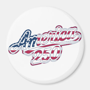America 250 Flag Script 250-Jahr-Feier Design Magnet