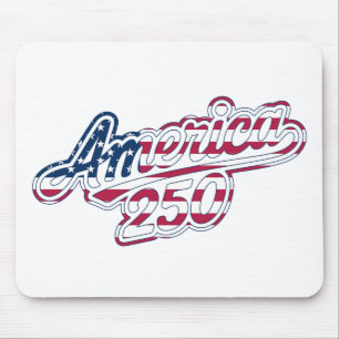 America 250 Flag Script Semiquincentennial Design Mousepad