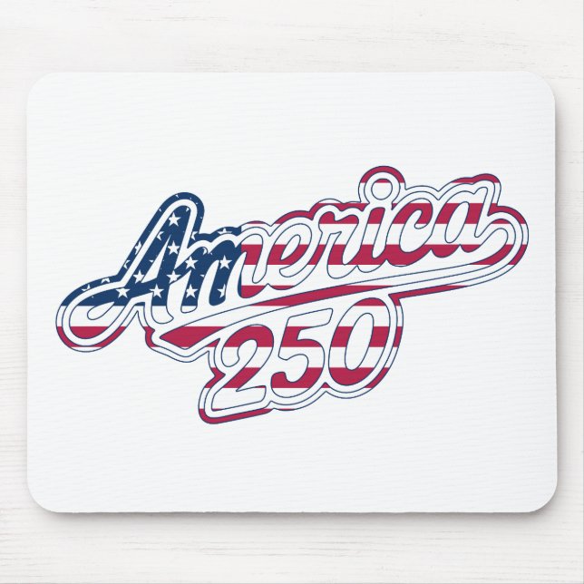 America 250 Flag Script Semiquincentennial Design Mousepad (Vorne)