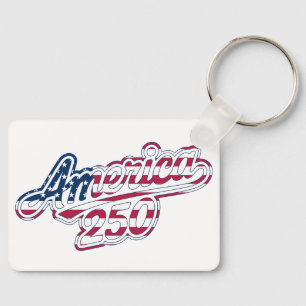 America 250 Flag Script Semiquincentennial Design Schlüsselanhänger